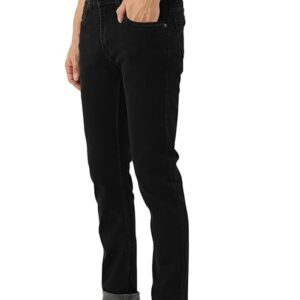 Peter England Men's Classic Tapered Stretchable Twill Jeans