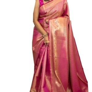 SGF11 Women's Kanjivaram Soft Silk Saree With Blouse Piece