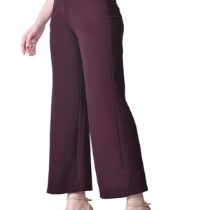 OWL MINK Women's High Waist Straight Fit Trousers